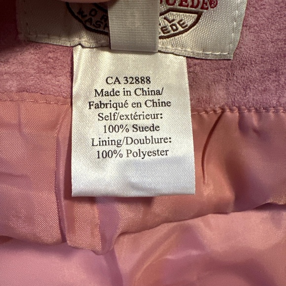 Boho Chic Suede Skirt Skotts Pink Size 8 Washable Midi NWT Western Cowgirl 90s - Picture 6 of 9